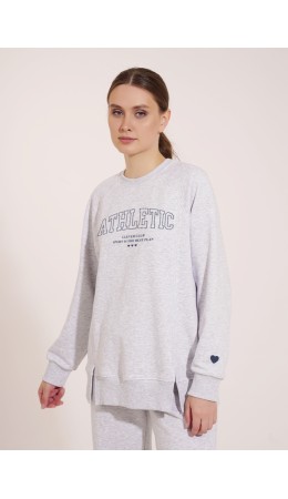 CLE LSW15-008 Джемпер жен., меланж св.серый