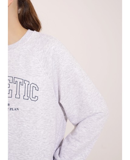 CLE LSW15-008 Джемпер жен., меланж св.серый