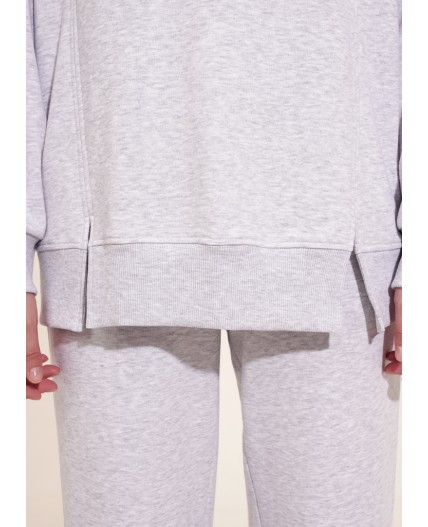 CLE LSW15-008 Джемпер жен., меланж св.серый