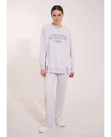 CLE LSW15-008 Джемпер жен., меланж св.серый