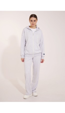 CLE LTR15-008 Брюки жен., меланж св.серый