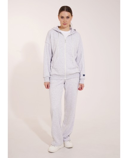 CLE LTR15-008 Брюки жен., меланж св.серый