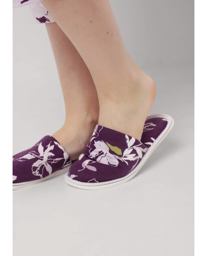 CLE SW15-1183C/1 Пантолеты жен. домаш., т.фиолетовый/св.розовый