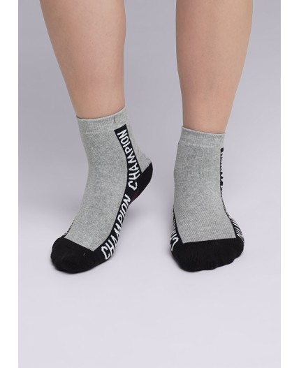 CLE Носки дет.С237П 20-22,22 плюш хл+эл, меланж серый