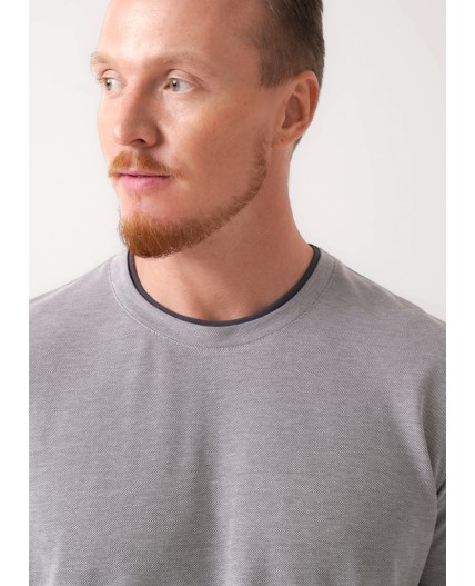 CLE Фуфайка муж. 452438/07зн maxi, белый/т.серый