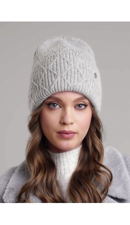 CLE Шапка 454349паш флис, меланж св.серый