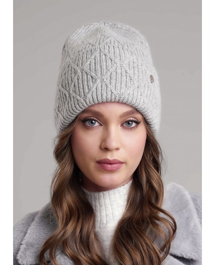 CLE Шапка 454349паш флис, меланж св.серый