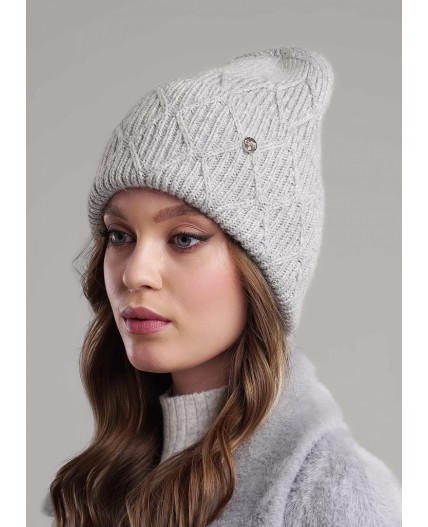CLE Шапка 454349паш флис, меланж св.серый