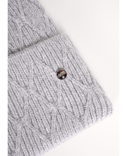 CLE Шапка 454349паш флис, меланж св.серый