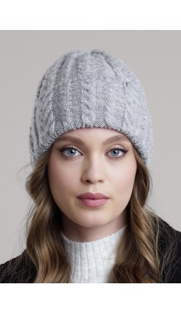 CLE Шапка 454397ап флис, меланж св.серый