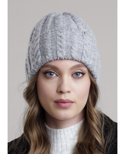 CLE Шапка 454397ап флис, меланж св.серый
