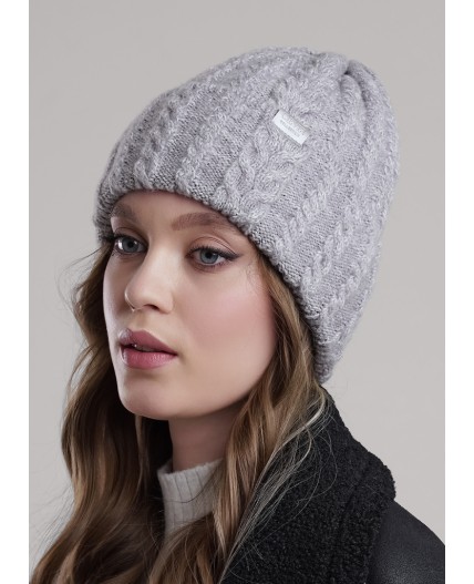 CLE Шапка 454397ап флис, меланж св.серый