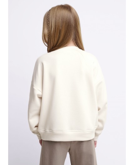 CLE Джемпер дев. 757225/25пю, молочный