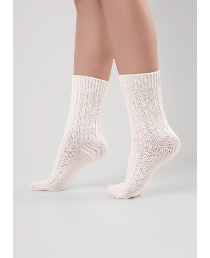CLE Носки жен.Д681Х зима fashion, молочный