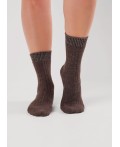 CLE Носки жен.Д683Ш акрил зима, коричневый