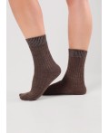 CLE Носки жен.Д683Ш акрил зима, коричневый