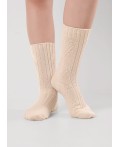 CLE Носки жен.Д684Ш зима fashion, меланж бежевый