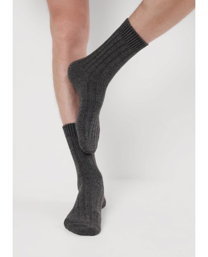 CLE Носки муж.Ш104 акрил зима, меланж серый