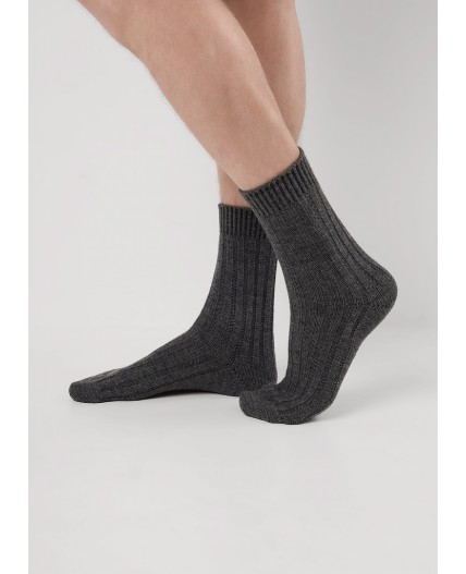 CLE Носки муж.Ш104 акрил зима, меланж серый