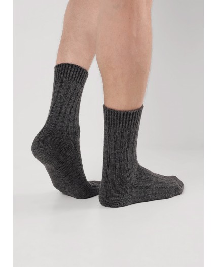 CLE Носки муж.Ш104 акрил зима, меланж серый