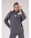 CLE LH15-107 Джемпер жен., т.серый