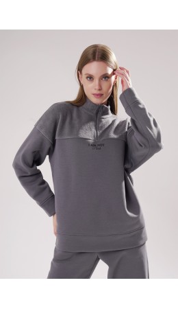 CLE LH15-107 Джемпер жен., т.серый