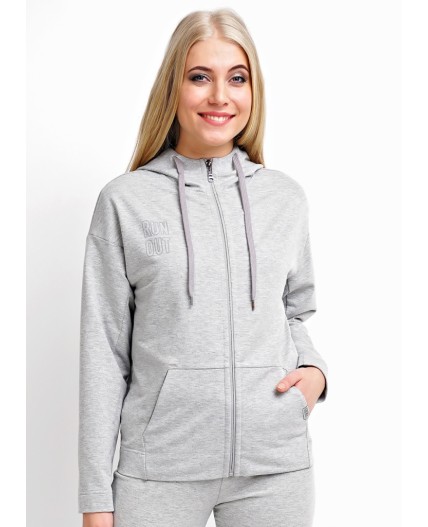 CLE LJ006 Куртка жен., меланж серый