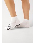 CLE Носки жен.Д5502 fashion база укороч, белый/чёрный