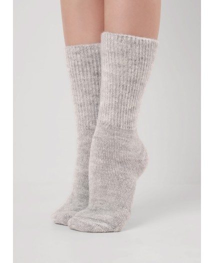 CLE Носки жен.Д679Ш шерсть акрил, св.серый