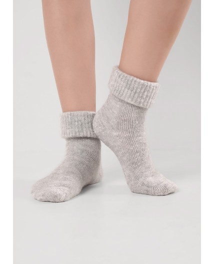 CLE Носки жен.Д679Ш шерсть акрил, св.серый