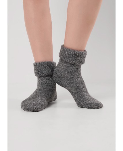 CLE Носки жен.Д679Ш шерсть акрил, т.серый