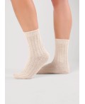 CLE Носки жен.Д689Ш акрил зима, св.бежевый