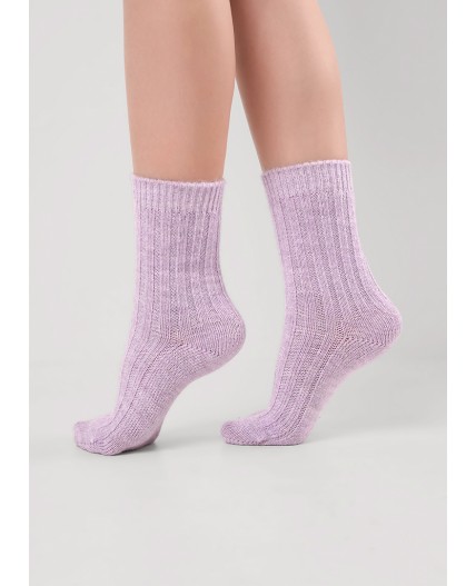 CLE Носки жен.Д689Ш акрил зима, лавандовый