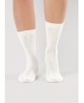 CLE Носки жен.Д691В зима вискоза нейлон, молочный