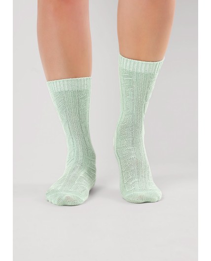CLE Носки жен.Д691В зима вискоза нейлон, св.зелёный