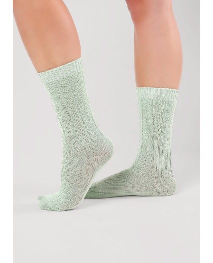 CLE Носки жен.Д691В зима вискоза нейлон, св.зелёный