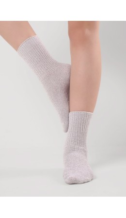 CLE Носки жен.Д969Т травка fashion, св.серый