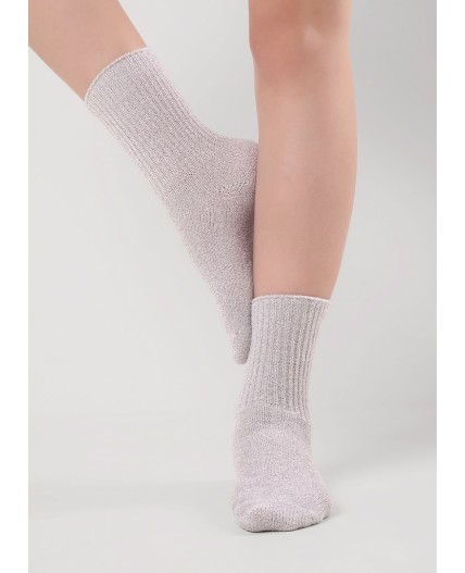 CLE Носки жен.Д969Т травка fashion, св.серый