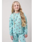 CLE Пижама дев. 903517кдн, св.бирюзовый/т.коричневый