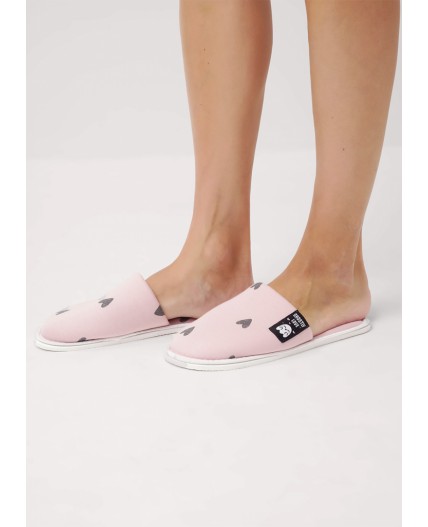 CLE SW15-1171C Пантолеты жен. домаш., розовый/т.серый