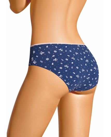 CLE B1199 Трусы жен. Новогоднее чудо, т.синий/молочный