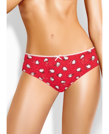 CLE B1199/1 Трусы жен. Новогоднее чудо, красный/молочный