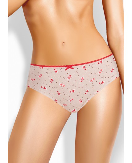 CLE BR1199/2 Трусы жен. Новогоднее чудо, св.бежевый/молочный
