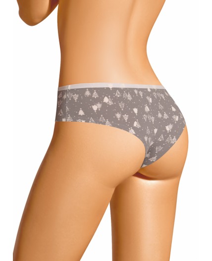 CLE BR1200 Трусы жен. Пихта, св.коричневый/молочный