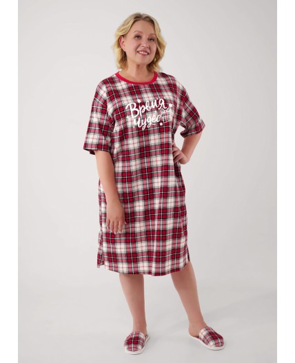 CLE LDR15-1199/1 Платье жен. Новогоднее чудо, красный/молочный