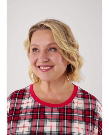 CLE LDR15-1199/1 Платье жен. Новогоднее чудо, красный/молочный