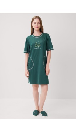 CLE LDR15-1201 Платье жен. Морозко, т.зелёный