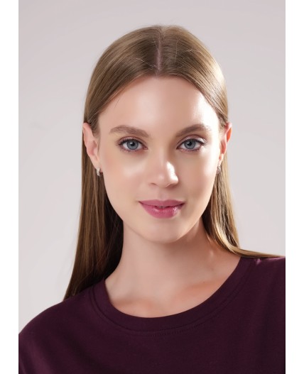 CLE LF15-106 Футболка жен. Футер тёплый ОЗ25, т.бордовый