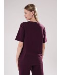 CLE LF15-106 Футболка жен. Футер тёплый ОЗ25, т.бордовый