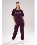 CLE LF15-106 Футболка жен. Футер тёплый ОЗ25, т.бордовый